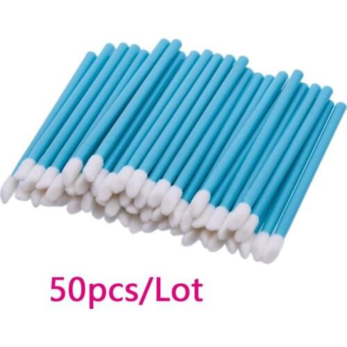 50pcs/Lot Disposable Lip Brush Lipstick Lip Glossy Eyelash Lash Extension Mascara Wands Pen Cosmetic Cleaner Makeups Tools