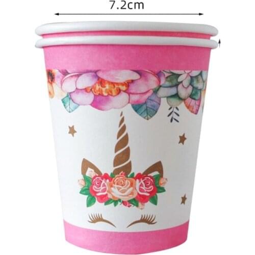 10pcs Disposable Cups Birthday Party Supply Unicorn Cartoon Spider Animal Print Cups Party Supplies Disposable Party Tableware