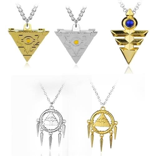 14 Style 3D Yugioh Necklace Yu-Gi-Oh Gold Color Anime Millenium Pendant Jewelry Toy Yu Gi Oh Cosplay Costume Gift Dropshipping