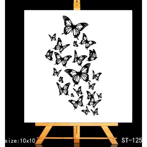 AZSG Dense Butterflies Clear Stamps For DIY Scrapbooking/Card Making/Album Decorative Silicone Stamp Crafts
