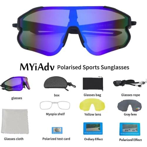 UV400 With 3 Lens Polarized Cycling Sunglasses Men Women MTB Mountain Bike Bicycle Glasses Fishing Riding Goggle Cycling Eyewear