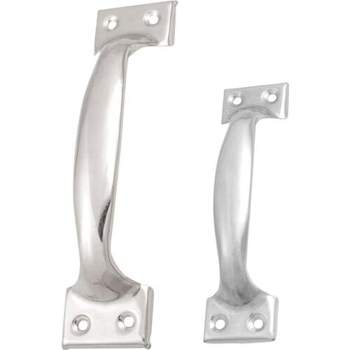 Silver Tone Arched Cabinet Door Pull Handles