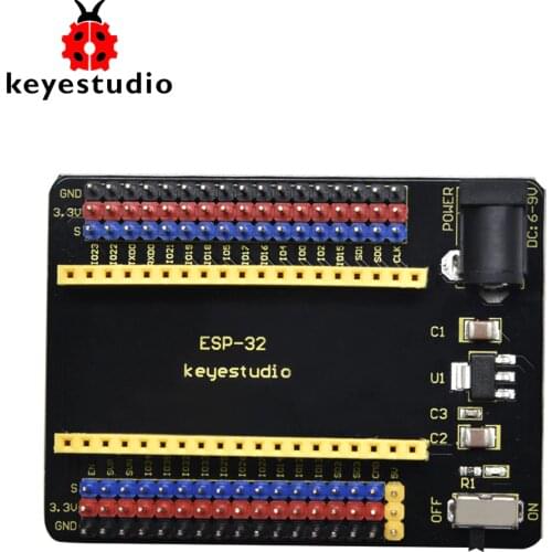 Keyestudio ESP32-IO Shield for Arduino ESP32 Wroom Core Board( (Pls Check the Spacing of the Pin Header Carefully Before Buying)