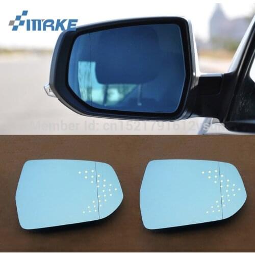 SmRKE 2Pcs For Chevrolet Malibu Rearview Mirror Blue Glasses Wide Angle Led Turn Signals light Power Heating