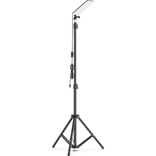 Telescoping Tripod LED Video Light Floor Lamp Adjustable Floor Stand Lights Video Conference Lighting Kit Zoom Lighting