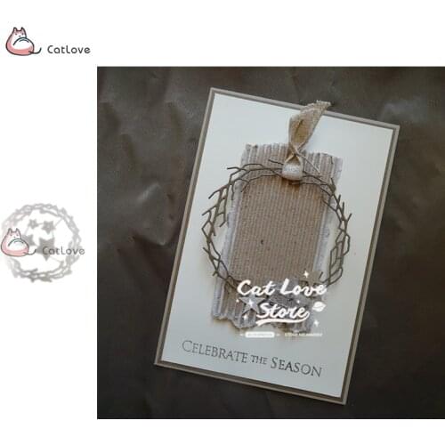 Branch Wreath Metal Cutting Dies Stencils For DIY Scrapbooking Paper Card Decorative Craft Dies Embossing Die Cuts New 2019