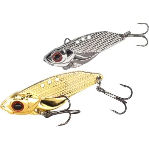 VIB Sequins Lure Fishing Fishing Spinner Bait Spoon Lure Metal Baits Treble Hook Isca Artificial Fish Wobbler Carp Spinnerbait