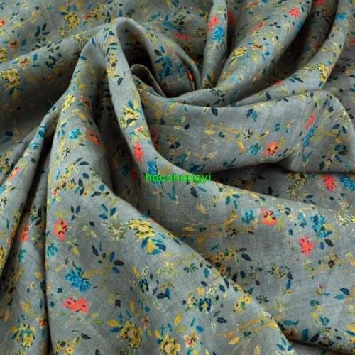 High quality original Chinese style printed summer thin pure ramie garment fabric