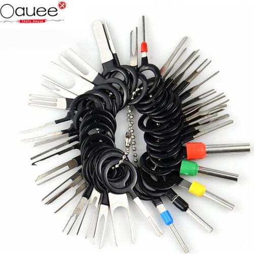11/38/41 pcs Car Terminal Removal Tool Wire Plug Connector Extractor Puller Release Pin Extractor Kit For Car Plug Repair Tool