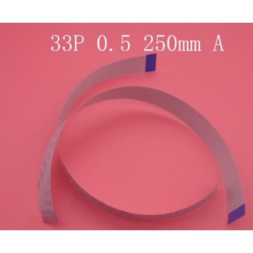 2pcs/lot FFC FPC flat flexible cable 0.5mm pitch 33pin 33 PIN Forward Same Side Length 250mm width 17mm Ribbon Flex Cable type A