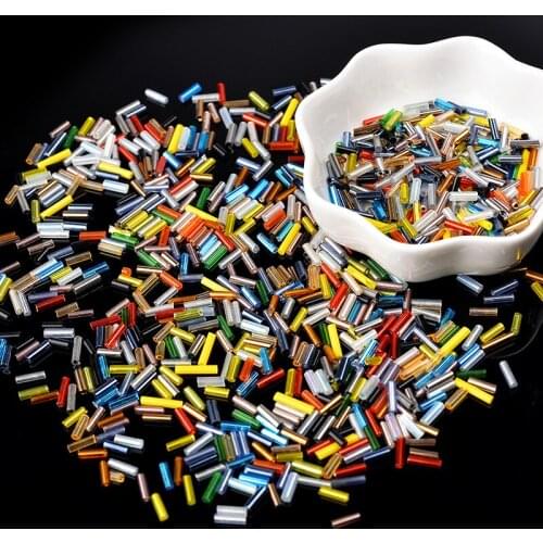 20grams 4.5/ 6mm color Tube beads Loose Glass Seed Spacer Beads For necklace DIY earring jewelry making Garment Sew Accessories
