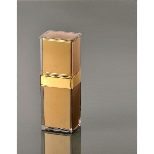 30ml gold square shape press pump bottle,cosmetic container,press pump bottle ,Cosmetic bottle Cosmetic Packaging