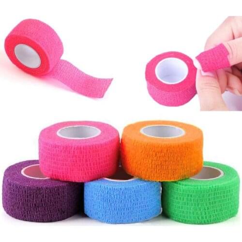BD147 Best quality classical durable cohesive 2.5cm*4.5M Protective Flex Finger Wrap Tape Bandage for Nail Art Decoration