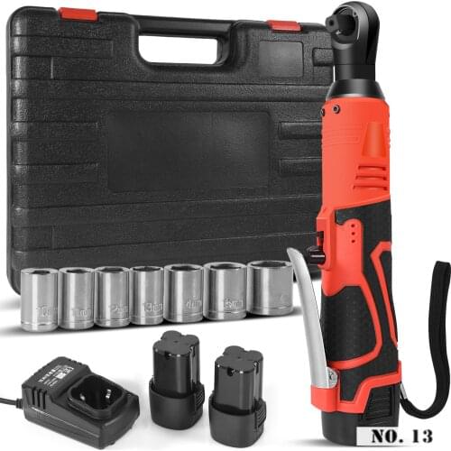 Cordless Electric Ratchet Wrench Set, 3/8 inch 12 Volt Electric Ratchet Tool Kit with 2 Pack of 2000mAh Li-ion Battery & Charger