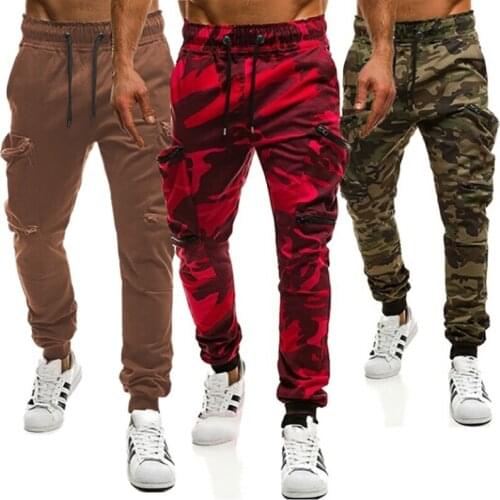 Mens Autumn Camo Joggers Fashion Pencil Harem Pants Loose Comfortable Cargo Trousers Men Camouflage Military Pants