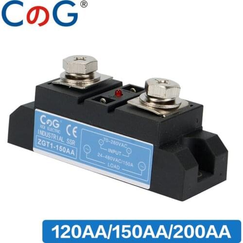 CG 120A 150A 200A AC Control AC Industrial High Power Auto industrial Series 220 VAC AC to AC 24-480 VAC Solid State Relay