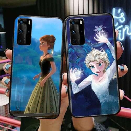 Anna from Frozen Phone Case For Huawei P40 p30 P20 10 9 8 Lite E Pro Plus Black Etui Coque Painting Hoesjes comic fas