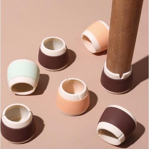 Table Chair Foot Cover Mute Wear-resistant Stool Non-slip Furniture Protective Cover Thick Silicone Table Leg Cushion