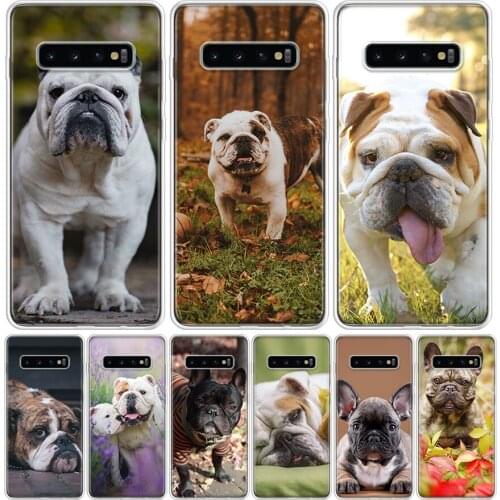 Lovely Pet Dog Pitbull Bulldog Phone Case for Samsung Galaxy S10 S20 Ultra Note 10 9 8 S9 S8 S7 J4 J6 J8 Plus Lite + Popular Cov
