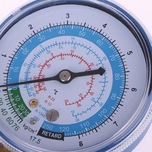 D5QE New Air Conditioner R404 R134A R22 Refrigerant Low Pressure Gauge PSI KPA Blue