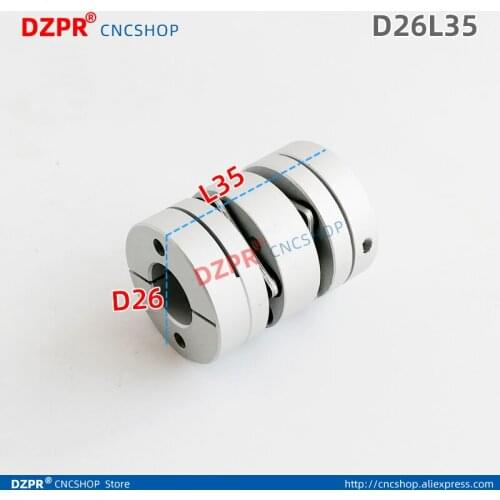 26mm Double diaphragm coupling servo stepper motor D26L35 4mm 5mm 6mm 6.35mm 8mm 10mm 9.525mm Customize d1-d2