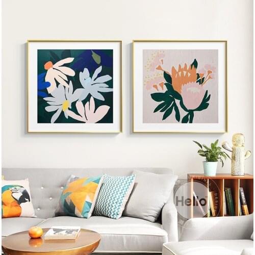 EECAMAIL Diamond Art Painting Full Diamond Embroidery Nordic Retro Flower Sofa Background Decorative Painting Cross Stitch No Fr