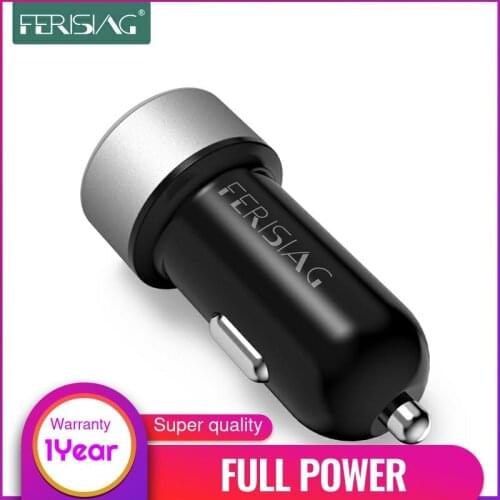 FERISING Phone Car-Charger Ditor Dual USB Output 4.8A Fast Charging MobileTravel Adapter Cigar Lighter DC 12-24V Car Chargers