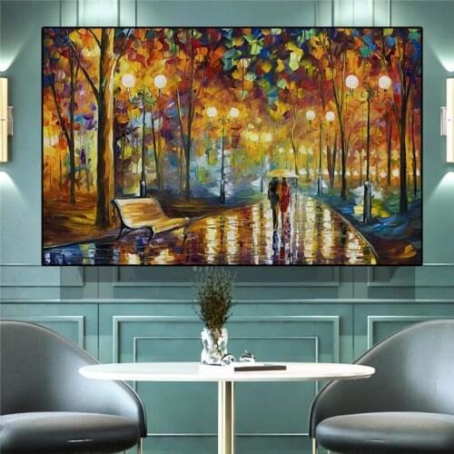 Oil Painting Colorful Canvas Paintings HD Prints Pictures Abstract Street View Poster Home Decoration Wall Art Posters Frameless