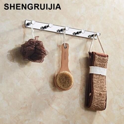 Beautiful practical durable brass towel hook 5 hook bath hook chrome plated hook bathroom free shipping for global B2C market