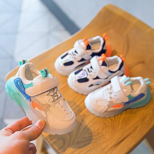 Kids Breathable Mesh Shoes Boys Girls Light Baby Casual Toddler Shoes Children Non-slip Soft Sole Running Sneakers Size 21-30