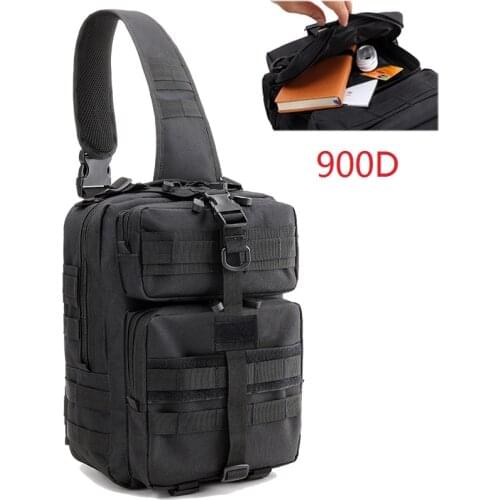 Men Military Chest Bag 900D Tactical Sling Bag for Outdoor Camo hiking Riding Crossbody Blosa mountaineering trek Shoulder Bags