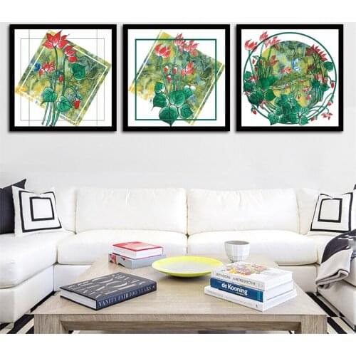 Chinese style ink lotus KIT Canvas Painting Modern Home Decoration Living Room Bedroom Canvas Print Painting Wall Decor Picture