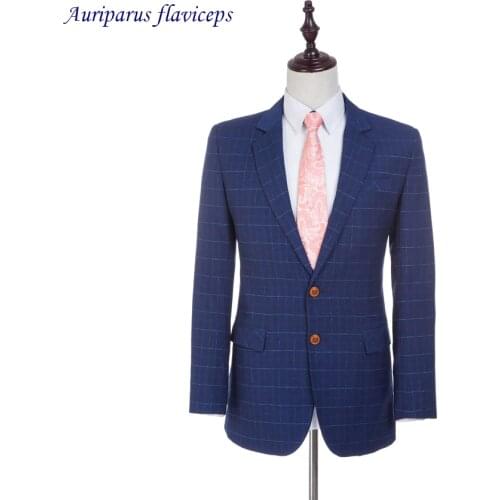 2020 New Jacket Glen Plaid Suit Jacket As Groom Tuxedos Custom Made Blazer 1 Piece Worsted Wool Jacket As Man Clothes