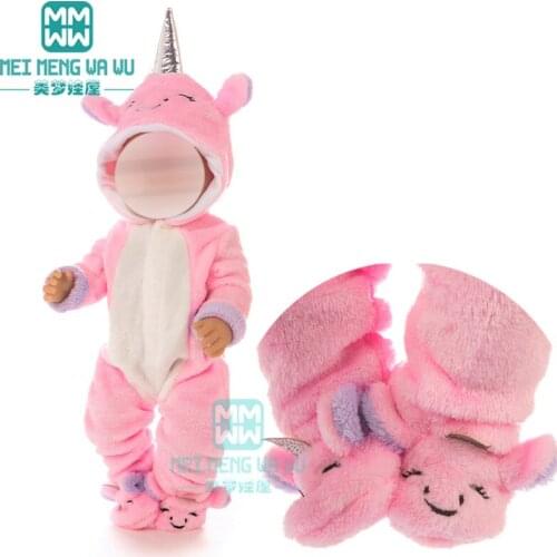 Doll Clothes Plush crawl suit for 17inch 43cm toy new born doll baby
