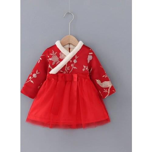 Baby Girl Clothes 2020 Toddler Girl New Year Dress Kids Dresses for Girls Baby Lovely Mesh Patchwork Ball Gown Christmas Dress