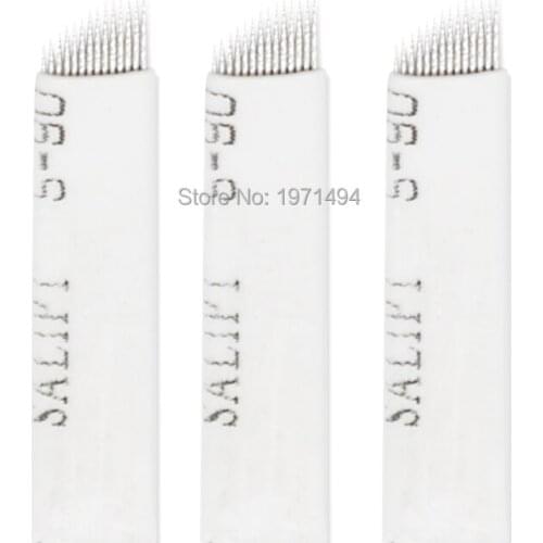 Disposable 500pcs permanent make-up eyebrow tattoo microblading needles 17 pin for manual embroidery pens free DHL