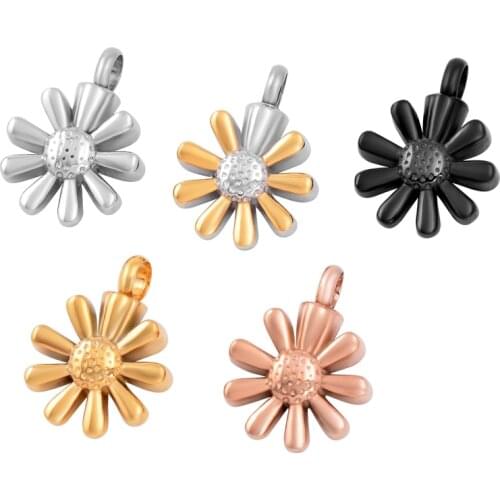 IJD9595 Sunflower Stainless Steel Cremation necklaces for cremated remains - Free shipping Keepsake Memorial Urn Jewelry