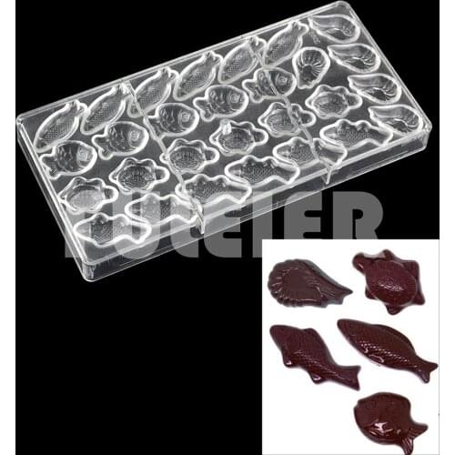 Marine life Shape Belgium Polycarbonate Chocolate Mould For Baking Pastry Sweets Candy Mold Confectionery Tool Bakeware