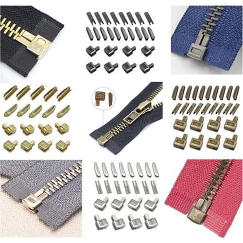 123pcs Set Metal Repair Clothes Zipper Stopper Stopper Opening Zipper Sewing Stopper Accessories Household New