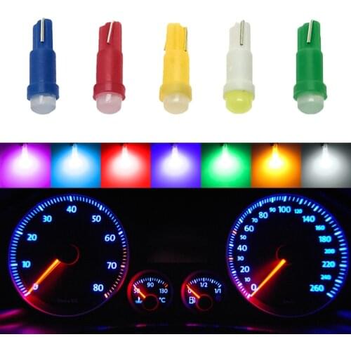 1Pcs W3W W1.2W T5 W2X2.6d 3D COB LED Car Board Instrument Panel Lamp Auto Dashboard Warming Indicator Wedge Light Bulb DC12V