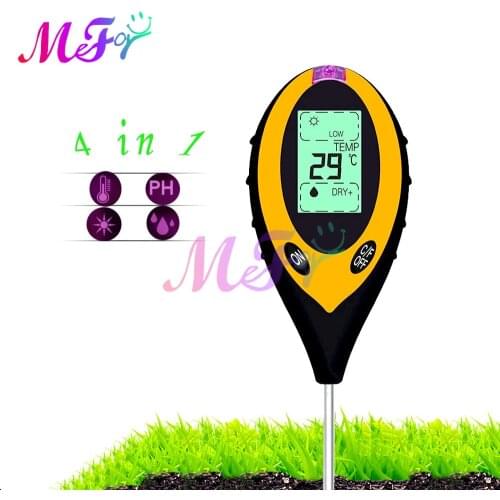 Soil pH Tester 3/4 in 1 PH Light Moisture Acidity Tester Soil Tester Moisture Meter Plant Soil Tester Kit for Flowers Outdoor
