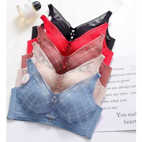 Wasteheart Winter Women Fashion Blue Padded Bras Panties Lace Push Up Bra Set Sexy Lingerie Set Underwear Hollow Out Bra Sets