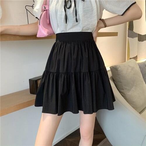 ZG1834 Pleated skirt 2021 summer new women fashion high waist show thin fairy A word skirt cheap wholesale