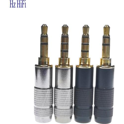 2PCS 3.5MM High quality Gold plated 3.5mm Stereo 3 Pole Male Plug Audio Connector Solder