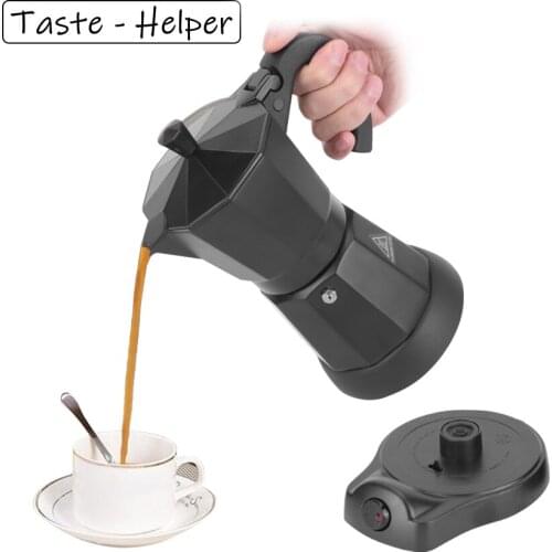 220V Electric Mocha Pot 300ml Aluminum Espresso Latte Percolator Moka Express Coffee Maker Tool Cafetiere Latte Cafe Tools