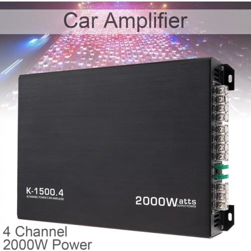 K-1500.4 12V 2000W 4-Channel Audio Stereo Bass Speaker Car Audio Amplifiers Subwoofer Car Audio Amplifiers