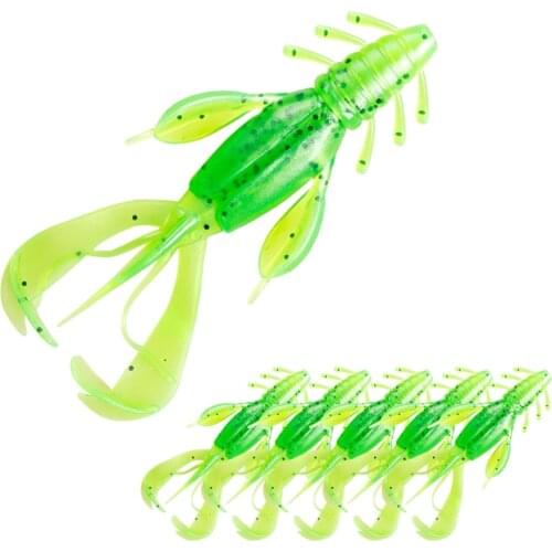 6pcs Fishing Lures Baits Shrimp Tail Kit Bionic Bait Silicone Pesca Worm Fishing Tackle Artificial Fishing Lures Wobblers