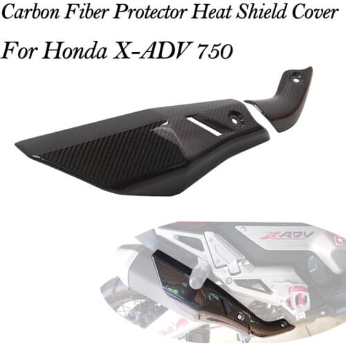 Motorcycle Middle Connection Link Pipe Accessories Carbon Fiber Protector Heat Shield Cover For Honda X-ADV 750 ADV 750