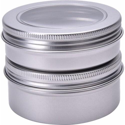 Aluminium Lip Balm Pots Makeup Cosmetic Cream Jar Pot Refillable Bottles Container 100/150ml Wholesale