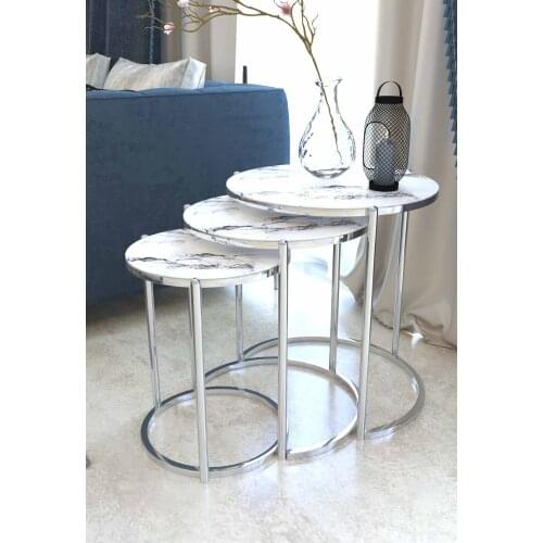 White Marble Patterned Silver Color Zigon Coffee Table wohnzimmertisch طاولة غرفة معيشة столик из стекла